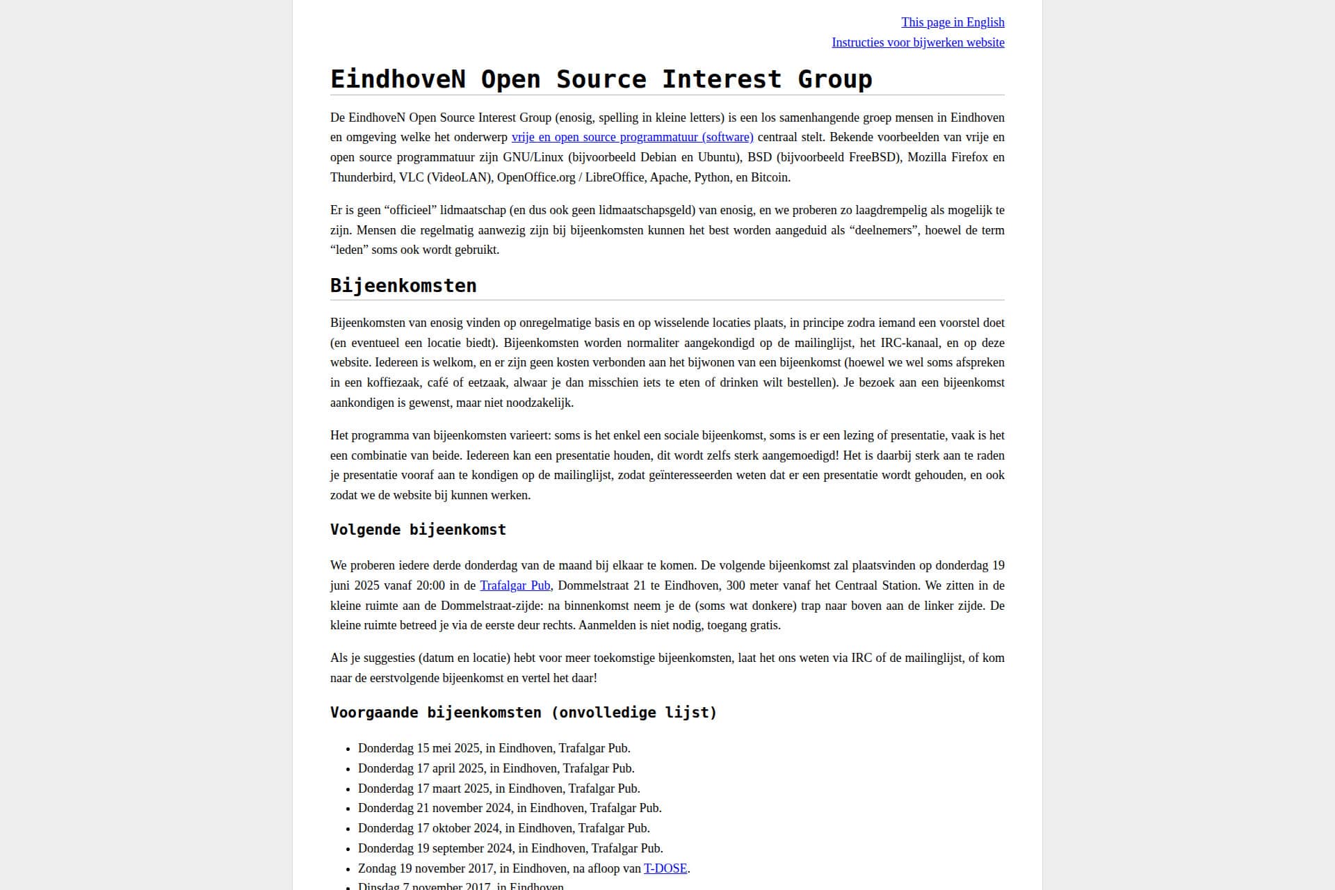 EindhoveN Open Source Interest Group
