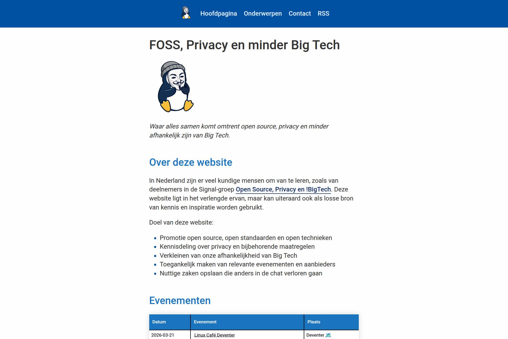 FOSS, Privacy en minder Big Tech